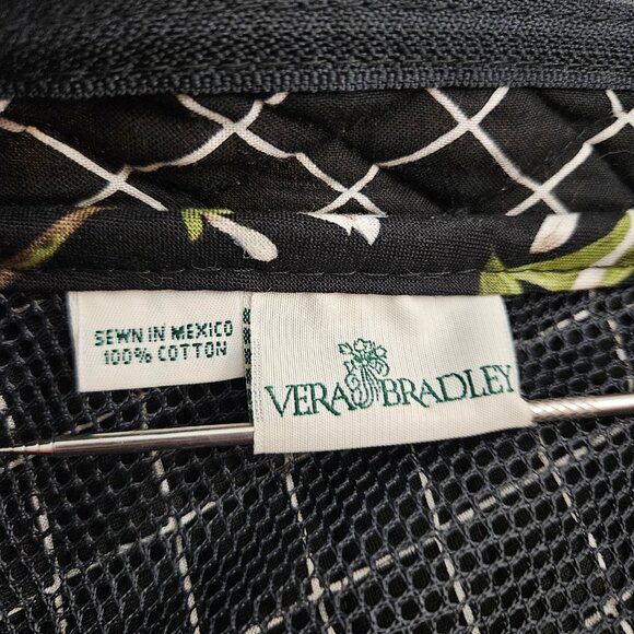 Vera Bradley Garment Bag Jasmine Floral Black White Green Retired 2003 Cottage - Picture 14 of 16